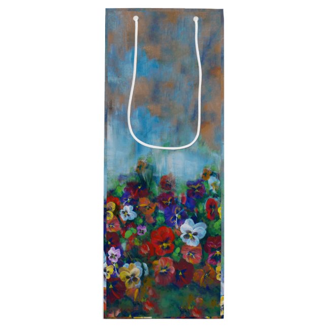 Pansy Gift Bag Geschenktüte Für Weinflaschen (Vorderseite)
