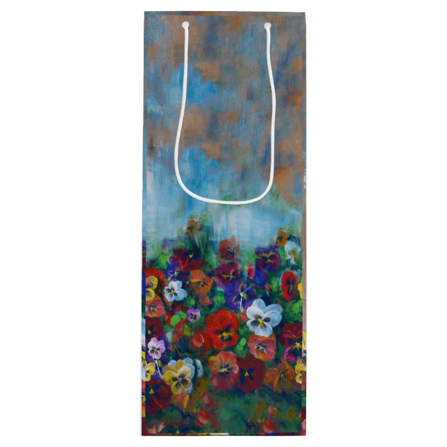 Pansy Gift Bag Geschenktüte Für Weinflaschen (Vorderseite)