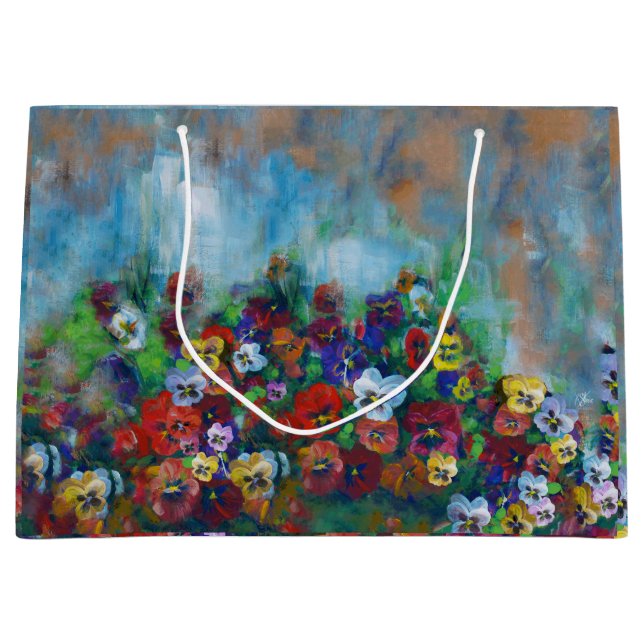 Pansy Gift Bag Große Geschenktüte (Vorderseite)