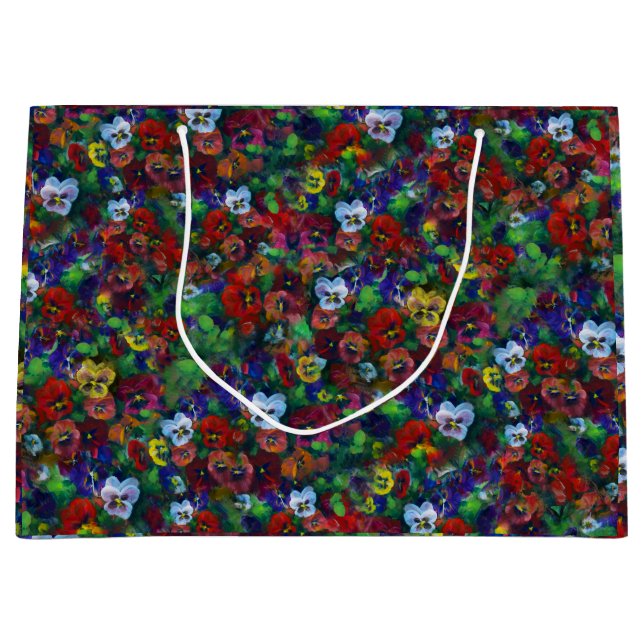 Pansy Gift bag (rot) Große Geschenktüte (Vorderseite)