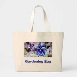 Pansy, im Garten arbeitentasche Jumbo Stoffbeutel