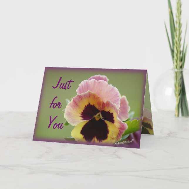 Pansy Just für Sie personalisieren jeden Anlass Karte (Vorderseite)