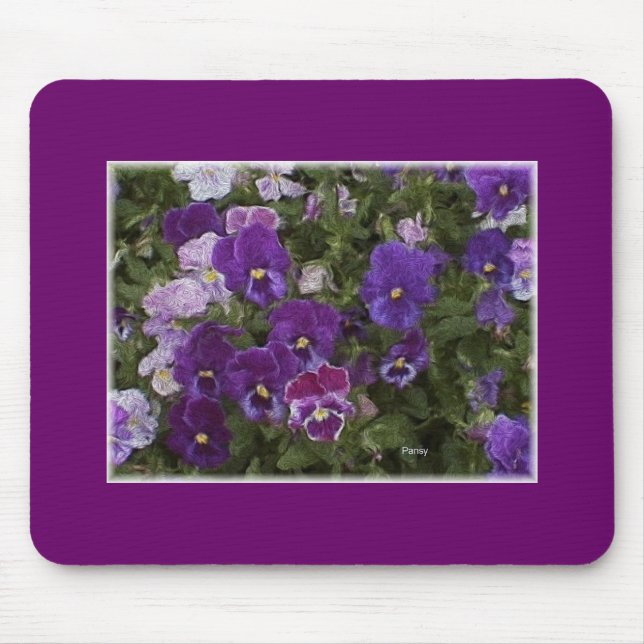 Pansy lila mousepad (Vorne)