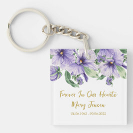 Pansy Memorial Funeral Photo Keychain Schlüsselanhänger