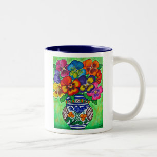 Pansy-Parade-Kaffee-Tasse Zweifarbige Tasse