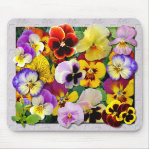 Pansy Patchwork ~ Mousepad