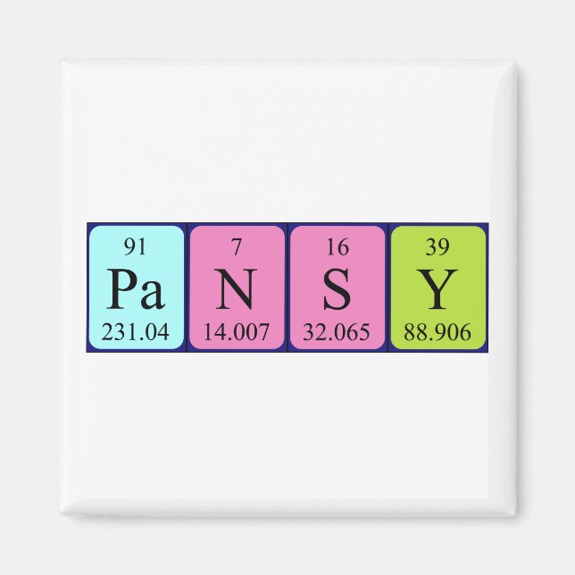 Pansy Periodenmagnet Magnet (Vorne)