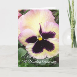 Pansy Personalisiert 70. Hochzeitstag Karte