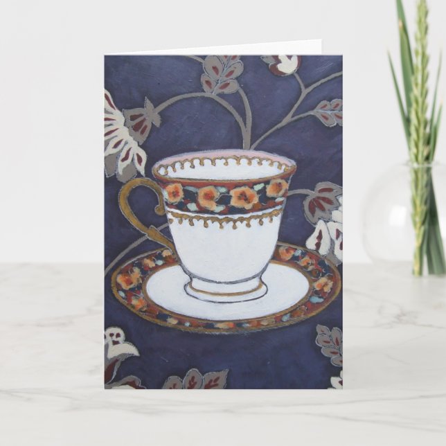 "Pansy-Schalen-" Kunst-Karte Karte (Vorderseite)