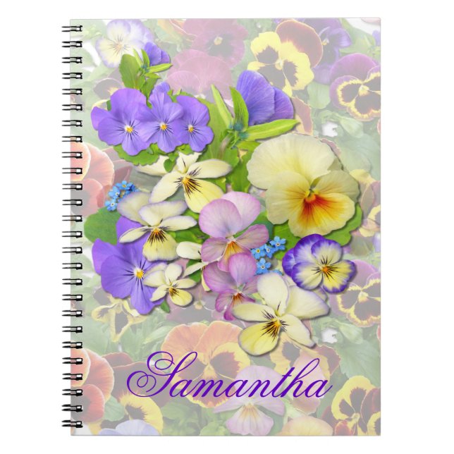 Pansy Spray # 3 ~ Note Book Notizblock (Vorderseite)