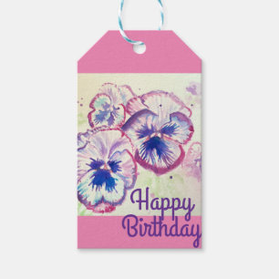 Pansy Stiefmütterchen Lila Blume Blumenrosa Geschenkanhänger
