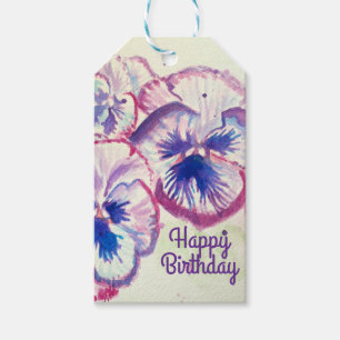 Pansy Stiefmütterchen Lila Blume Blumenrosa Geschenkanhänger