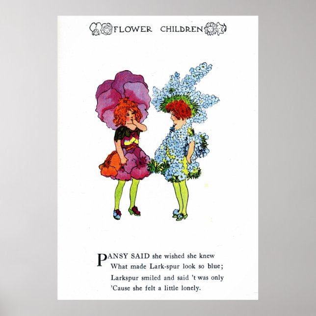 Pansy und Larkspur Poster (Vorne)