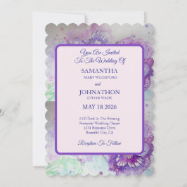 Pansy Watercolor Blume Blumenzwiebeln Einladung