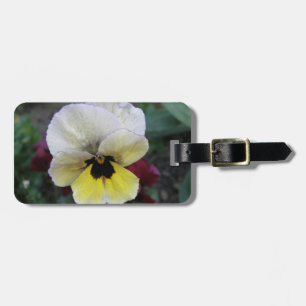 Pansy White and Yellow Custom Luggage Ta Gepäckanhänger