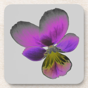 Pansy Wild Dark Lila Cork Untersetzer
