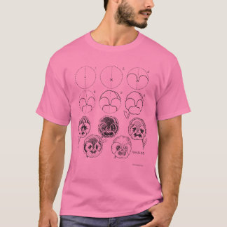 Pansy zeichnend Lektion / Schmetterling Flügel Des T-Shirt