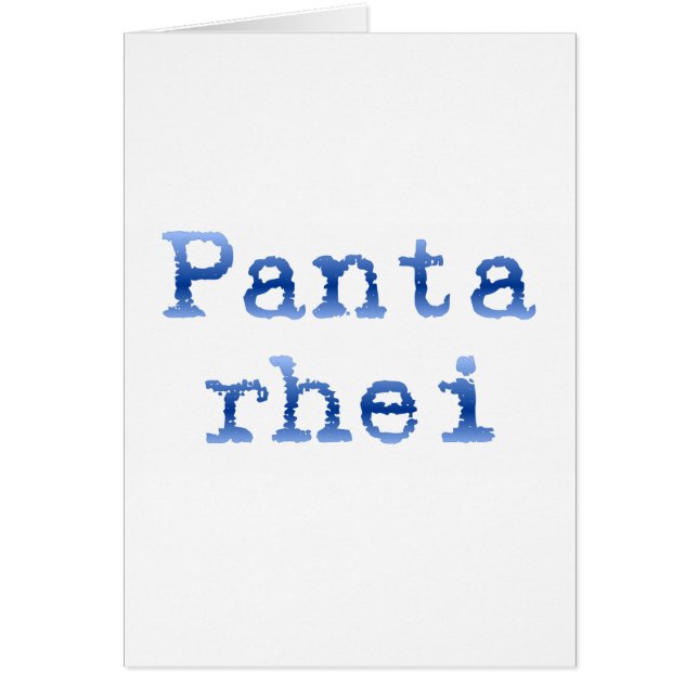 Panta rhei "Tout coule" (Devant)