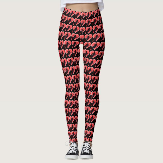 Pantalon de Leggings de Saint Valentin Cupid Love  (Devant)