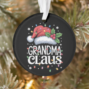 Pantalon de Noël de Grand-mère Claus avec lumières