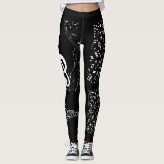 Pantalon legging notes musicales