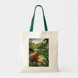 Pantanal Brasilien Capybara Reise Kunst Vintage Tragetasche
