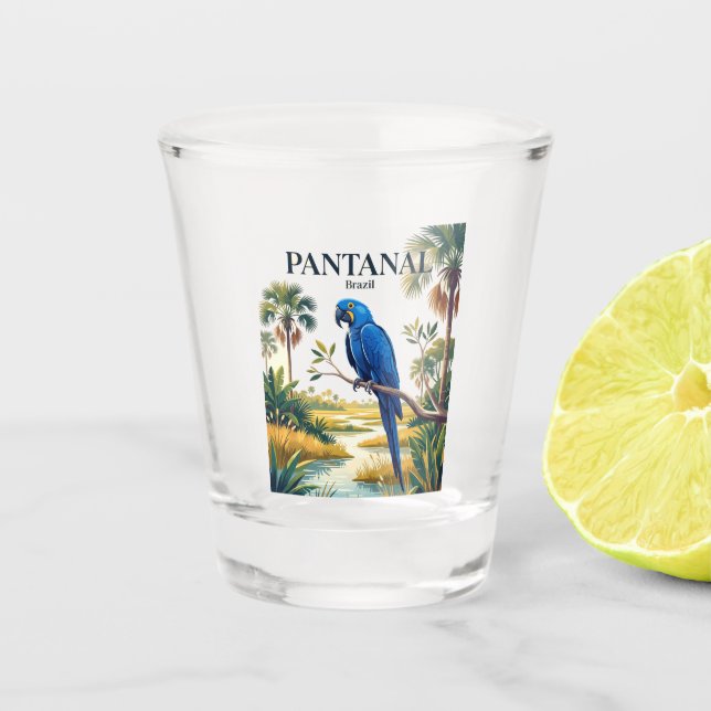 Pantanal Brasilien Schnapsglas (Vorderseite)