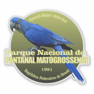 Pantanal Matogrossense NP (Macaw) GEWICHT Aufkleber