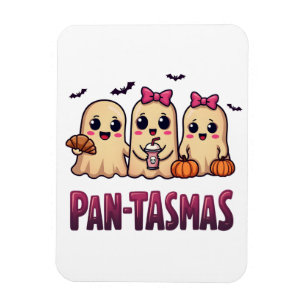 Pantasmas Funny Ghost Groovy Retro Halloween Magnet