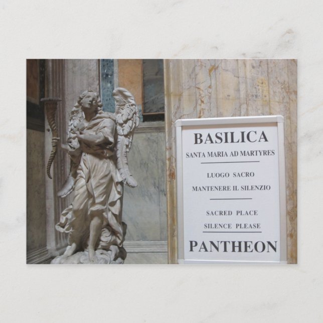 Pantheon Eingang Postkarte (Vorderseite)