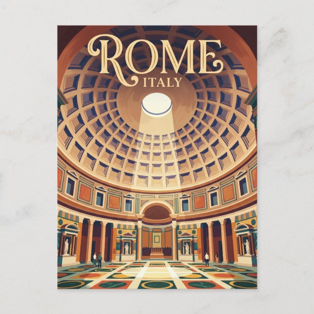 Pantheon Italien Postkarte (Vorderseite)