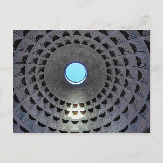 Pantheon Kuppel drinnen - Rom, Italien Postkarte (Vorderseite)
