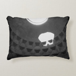 Pantheon Light Skull Rom Italien Schwarz-Weiß Dekokissen