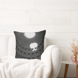 Pantheon Light Skull Rom Italien Schwarz-Weiß Kissen