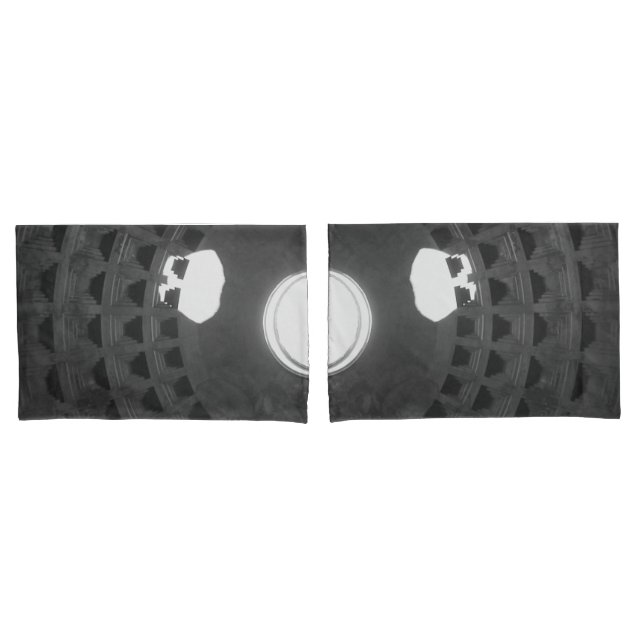 Pantheon Light Skull Rom Italien Schwarz-Weiß Kissenbezug (Vorderseite-Set)