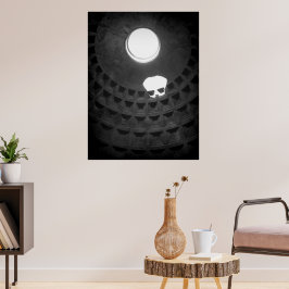 Pantheon Light Skull Rom Italien Schwarz-Weiß Poster