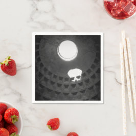 Pantheon Light Skull Rom Italien Schwarz-Weiß Serviette