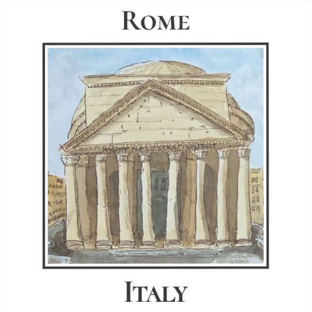 Pantheon, Rom Italien Aufkleber (Vorderseite)