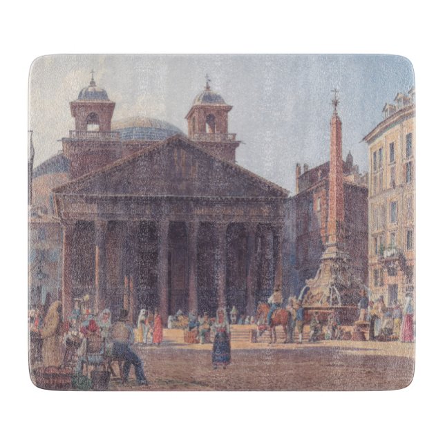 Pantheon und Piazza della Rotonda in Rom, Italien Schneidebrett (Vorderseite)