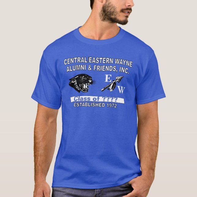 Panther and Trending EW Deep Royal Blue T-Shirt (Vorderseite)