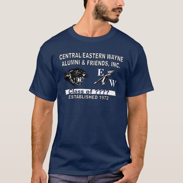 Panther and Trending EW Navy Blue T-Shirt (Vorderseite)