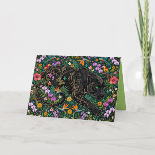 Panther auf Beutefang Surrealer Dschungel 