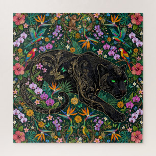Panther auf Beutefang Surrealer Dschungel