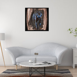 Panther aus dem Holz Fotodruck