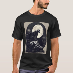Panther Black Cat Wildlife Animal Lovers Wilde Cat T-Shirt