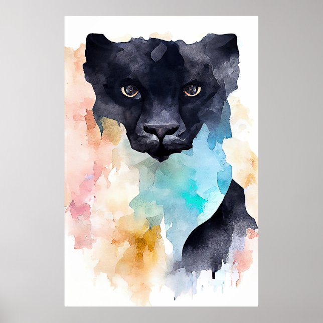 Panther Black Wild Animal Nature Poster (Vorne)