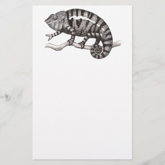 Panther-Chamäleon-Studien-Briefpapier Briefpapier (Vorderseite)