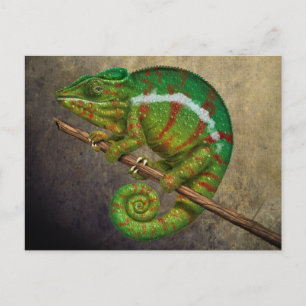 Panther Chameleon Digitales Gemälde Postkarte