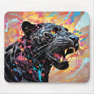 Panther Colorful Animal Verzauberung Mousepad