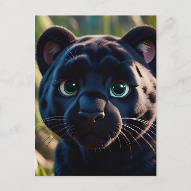 Panther dans l'Anime de la Jungle, Carte postale (Devant)